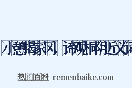 小憩揭家冈，谛观桐阴近义词是什么意思的图片